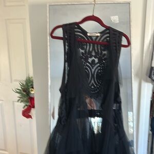 Beautiful tulle Long Vest NWOT
